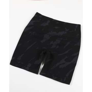 AUROLA Zebra Women Seamless Scrunch Workout Shorts High Waisted Gym Yoga Short,Black,XS