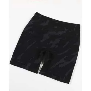 AUROLA Zebra Women Seamless Scrunch Workout Shorts High Waisted Gym Yoga Short,Black,XS