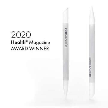 GERMANIKURE Clear Glass Cuticle Stick - Elegant Nail Tool for Professionals and Home Use