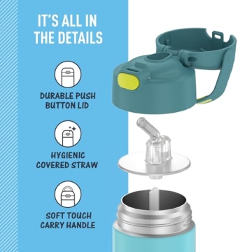 THERMOS FUNTAINER 12oz Kids Water Bottle in Blue/Green