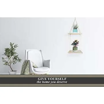 Stylish 23 Bees Macrame Hanging Planter Shelf for Home