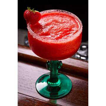 Libbey Cactus Margarita Glasses, Set of 4 (12 oz)