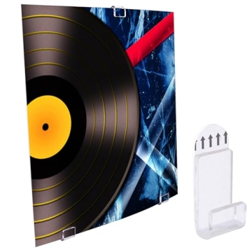 Antilope Double LPs Vinyl Record Wall Mount Display Holder 6 Sets, 18Pcs Self Adhesive No Screws Cle...