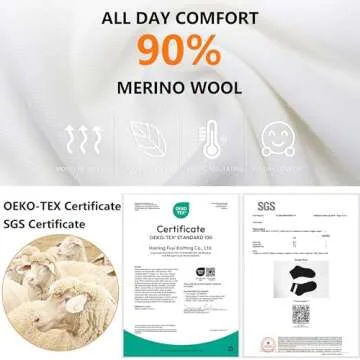 RTZAT 90% Merino Wool Ankle Men's Women's Athletic Business Casual Running Moisture Wicking Everyday Thin Wool Socks, Medium, White, 3 Pairs