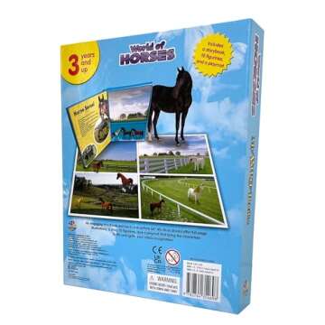 Phidal World of Horses My Busy Books - Storybook, 10 figurines, playmat