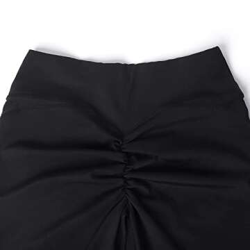 MOOSLOVER Women V Cross Waist Butt Lifting Leggings with Pockets High Waisted Yoga Pants