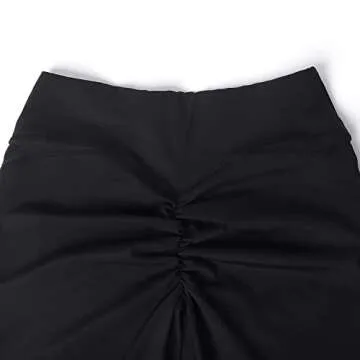 MOOSLOVER Women V Cross Waist Butt Lifting Leggings with Pockets High Waisted Yoga Pants