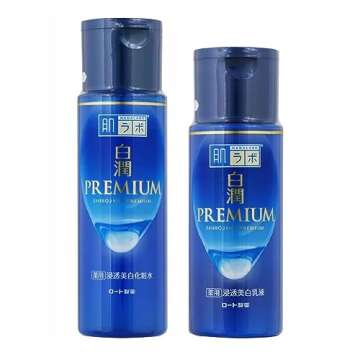 ROHTO Hadalabo Shirojun Premium Lotion 170ml and Premium Milk 140ml set