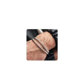 RANKEEF Men's Sterling Silver Bracelet - Stylish & Durable for All Occasions