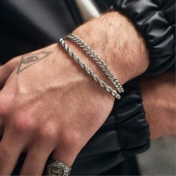 RANKEEF Men's Sterling Silver Bracelet - Stylish Gift