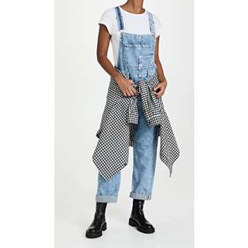 Free People Women's Ziggy Denim Overall, Powder Blue