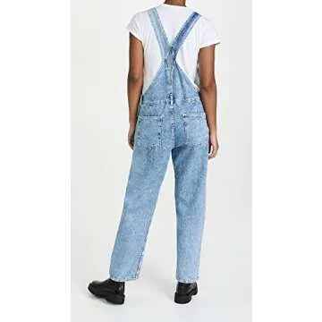 Free People Women's Ziggy Denim Overall, Powder Blue