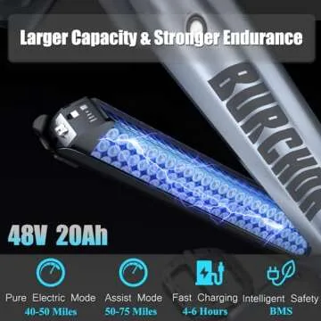 BIGUODIR 1000W/2000W Daul Motor Adult Electric Bike, 120Miles & 48V 30Ah Battery, 26'' Fat Tire Full Suspension Ebike, 30MPH Dual Hydraulic Disc Brakes, Snow Mountain Ebike for Men Women, UL Certified