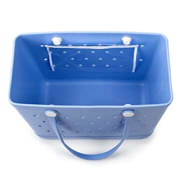 X Large Beach Bag, Oversized Rubber Beach Bag, Washable Open Tote Bag Durable Tote Travel Bags for Outdoor Sport