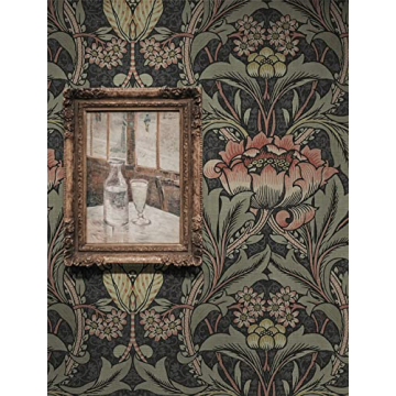 NextWall Acanthus Floral Peel and Stick Wallpaper