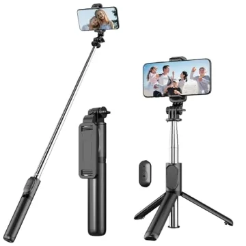 Selfie Stick Tripod with Detachable Wireless Remote, 4 in 1 Extendable Portable Selfie Stick & Phone...