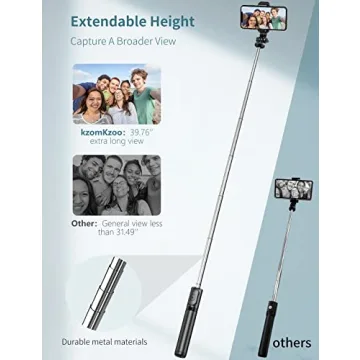 4 in 1 Selfie Stick Tripod with Wireless Remote for Smartphones