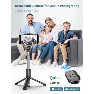 4 in 1 Selfie Stick Tripod with Wireless Remote for Smartphones