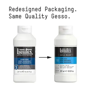 Liquitex Gesso Surface Prep Medium for Artists, 237ml Clear