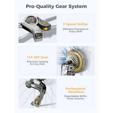 Heybike Electric Bike for Adults, 750W Peak Brushless Motor, up to 40Miles, 22mph Max Speed Electric Mountain Bike, 480WH Removable Battery Ebike, 27.5'' Tires, 7-Speed and Front Suspension