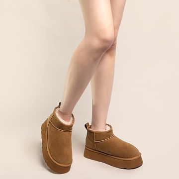 Ankis Women’s Snow Boots: Stylish, Warm, Platform Comfort