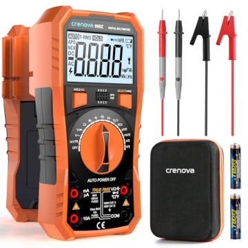Crenova 890Z Digital Multimeter, 6000 Counts TRMS Multimeter Tester, DC AC Voltmeter Ohmmeter, Measu...