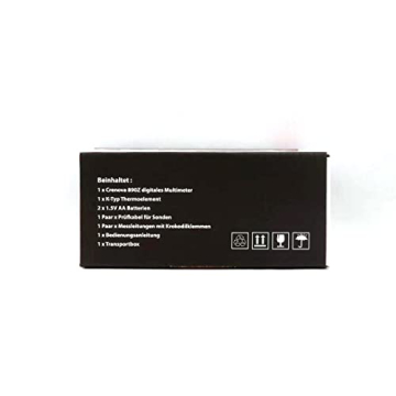 Crenova 890Z Digital Multimeter, 6000 Counts TRMS Multimeter Tester, DC AC Voltmeter Ohmmeter, Measures Voltage Current Capacitance Diodes Continuity Resistance Transistor Temperature with NCV