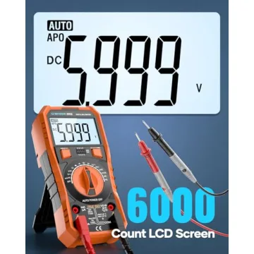 Crenova 890Z Digital Multimeter, 6000 Counts TRMS Multimeter Tester, DC AC Voltmeter Ohmmeter, Measures Voltage Current Capacitance Diodes Continuity Resistance Transistor Temperature with NCV