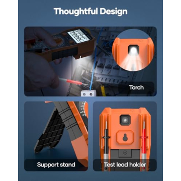 Crenova 890Z Digital Multimeter, 6000 Counts TRMS Multimeter Tester, DC AC Voltmeter Ohmmeter, Measures Voltage Current Capacitance Diodes Continuity Resistance Transistor Temperature with NCV