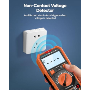 Crenova 890Z Digital Multimeter, 6000 Counts TRMS Multimeter Tester, DC AC Voltmeter Ohmmeter, Measures Voltage Current Capacitance Diodes Continuity Resistance Transistor Temperature with NCV