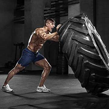 MICOZIFY Men's Gym Workout Shorts, 3" Bodybuilding Running Shorts, 3 inch Athletic Gym Shorts with Zipper Pockets (Navy, XL)