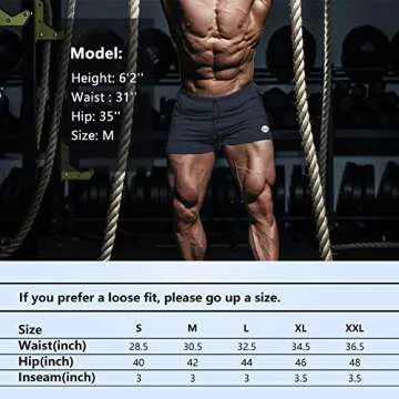 MICOZIFY Men's Gym Workout Shorts, 3" Bodybuilding Running Shorts, 3 inch Athletic Gym Shorts with Zipper Pockets (Navy, XL)