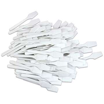 PANA (200 Pieces of White Color Cosmetic Make Up Disposable Plastic 2.5" Spatulas Skin Care Facial Cream Mask Spatula
