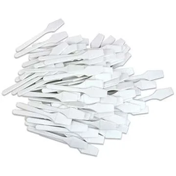 PANA (200 Pieces of White Color Cosmetic Make Up Disposable Plastic 2.5" Spatulas Skin Care Facial Cream Mask Spatula