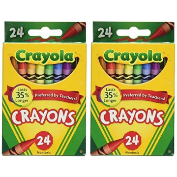 Vibrant Crayola Crayons 24 Count - 2 Packs for All Ages