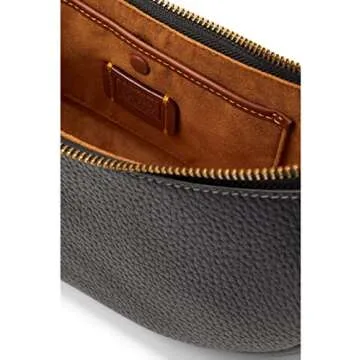 Coach Soft Pebble Leather Luna Shoulder Bag Black One Size