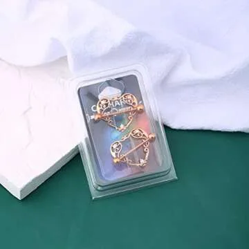 Shop COCHARM Rose Gold Heart Nipple Rings for Women