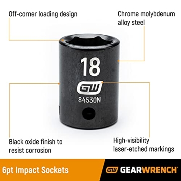High-Quality GEARWRENCH 19 Piece Impact Socket Set