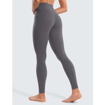 CRZ YOGA Butterluxe High Waisted Lounge Leggings 28'' - Workout Yoga Pants for Women Buttery Soft Dark Carbon Small