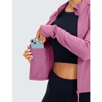 CRZ YOGA Butterluxe Women's Cropped Jacket for Active Use
