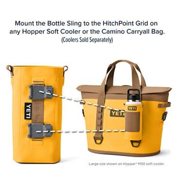 YETI Large Bottle Sling for Rambler 26 & 36 oz. Bottles, Alpine Yellow For Dog
