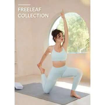 baleaf Women's Longline Padded Sports Bra - Pastel Blue