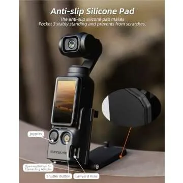 EZLINEOK Magnetic Mount Stand Compatible with DJI Osmo Pocket 3, Multifuctional Magnetic Mount Camera Desktop Base Stand Holder Expansion Adapter Mount Bracket，DJI OSMO Pocket 3 Accessories