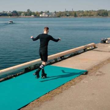 InOut Flooring 8 Purple Tiles - High Durability Colored Flooring Tiles - Interlocking Versatile Training Surface - Roller Skate Indoor&Outdoor, Dance Floor Tiles, Basketball Tiles