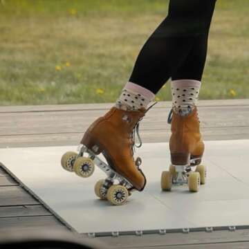 InOut Flooring 8 Purple Tiles - High Durability Colored Flooring Tiles - Interlocking Versatile Training Surface - Roller Skate Indoor&Outdoor, Dance Floor Tiles, Basketball Tiles