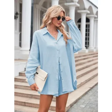 Comfortable Meenew Women's 2 Piece Cotton Beach Outfit