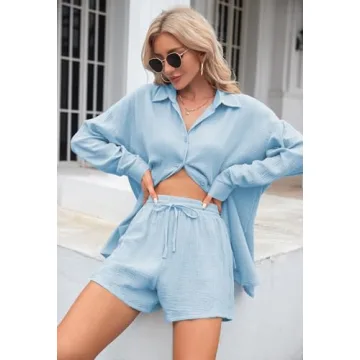 Comfortable Meenew Women's 2 Piece Cotton Beach Outfit