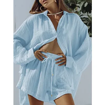 Comfortable Meenew Women's 2 Piece Cotton Beach Outfit