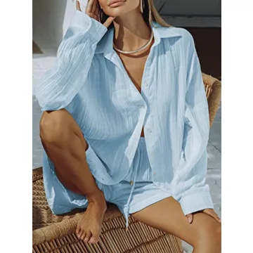 Comfortable Meenew Women's 2 Piece Cotton Beach Outfit