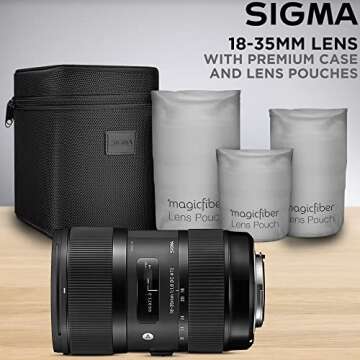 Sigma 18-35mm F1.8 Art DC HSM Lens for Canon DSLR Cameras with SanDisk 128gb SD Card & Altura Photo Advanced Accessory and Travel Bundle